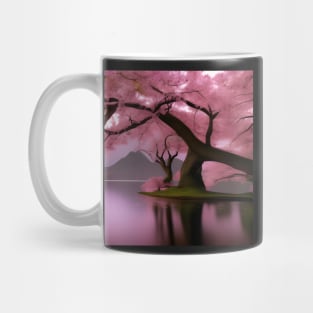 Beaux Animes Art Fantasy Japanese landscape with cherry blossoms Mug
